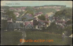 25568 - 1910 OLŠANY - general coloured view, Us, postal agency pmk 