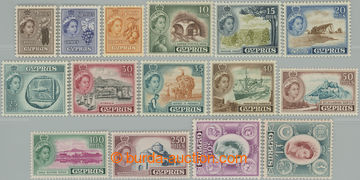255715 - 1955-1960 SG.173-187, Elizabeth II. - Motives 2m-£1; comple