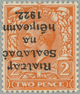 255771 - 1922 SG.12a, britská Jiří V. 2P oranžová, Die I, s PŘE