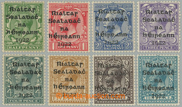 255772 - 1922 SG.1-9, britské Jiří V. ½P - 10P s přetiskem proza