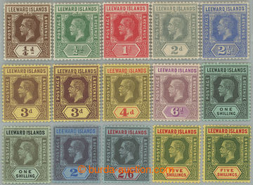 255801 - 1912-1922 SG.46-57b, George V. ¼P - 5Sh, wmk Mult Crown CA,