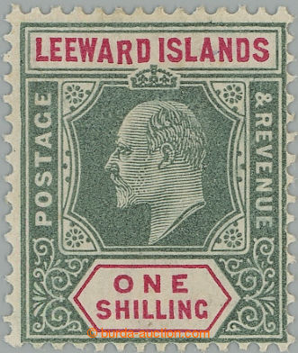 255806 - 1902 SG.26a, Edward VII. 1Sh green / carmine with plate vari