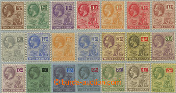 255841 - 1922-1923 SG.63-83, Jiří V. - Alegorie ¼P - 5Sh, průsvit