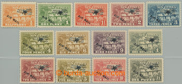 255854 - 1931 SG.137-149, air-mail overprint Native village ½P - £1