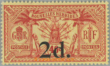 255865 - 1920-1921 SG.35, overprint Weapons 2P/40c red / yellow; hing