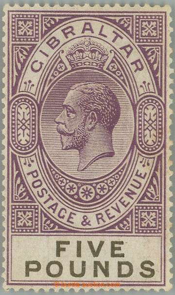 255908 - 1921-1927 SG.108, George V. £5 violet; lightly hinged and t