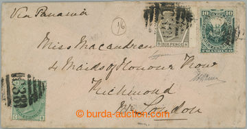 256047 - 1877 PERU / dopis zaslaný do Londýna, vyfr. vzácnou smí