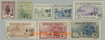 256066 - 1922 Mi.144-151, For War Orphans, 2c/1c - 5Fr/1Fr; complete 