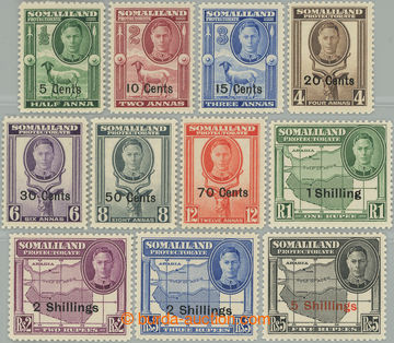 256067 - 1951 SG.125-135, George VI. - New currency, set ½a - 5R wit