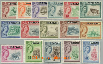 256079 - 1964-1965 SG.408-423, Alžběta II. - Fauna 1c - $10; komple