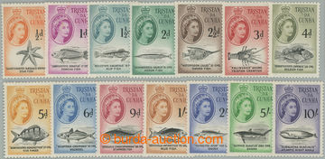 256084 - 1960 SG.28-41, Alžběta II. - Mořský život ½P - 10Sh; k