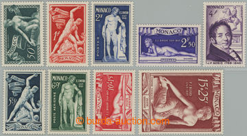 256122 - 1948 Mi.348-356, Bosio 50C - 15Fr+25Fr; kompletní série, 2