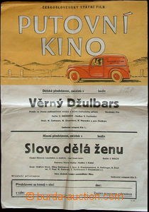 25613 - 1950? Plakát Putovní kino Čs. státní film, formát A3, 
