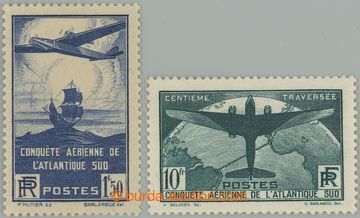 256134 - 1937 Mi.326-327, Airmails 1,50Fr and 10Fr; favourite issue, 