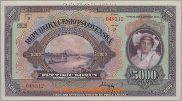 256172 - 1920 Ba.17b, 5000Kč 1920, série B, perforace SPECIMEN; nah