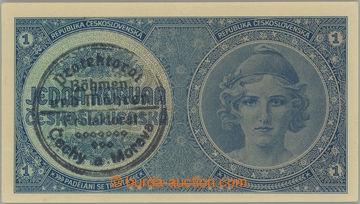 256182 - 1940 Ba.28a, 1 Koruna b.l. (1938/1940), set A048, overprint 