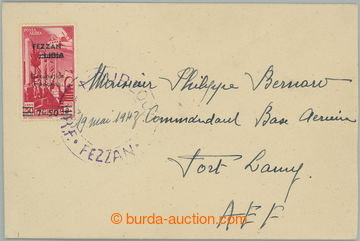 256187 - 1942 French occupation / Reg letter with Sassone 7, cancel. 