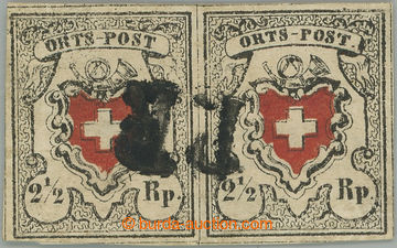 256191 - 1850 Mi.5I, Ortspost 2½Rp KŘÍŽ S ORÁMOVÁNÍM, vodorovn