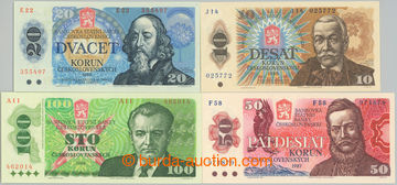 256208 - 1986-1989 Ba.103-106, sestava 4 bankovek: 10Kčs 1986, séri