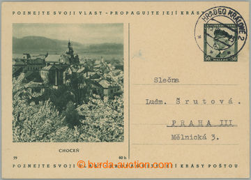 256229 - 1939 1. DEN / CDV69/59, Choceň, čs. obrazová dopisnice em