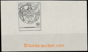 25633 - 1971 zkouška tisku v černé barvě pro zn. Pof.1932, papí