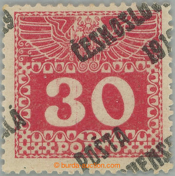 256369 -  Pof.70 production flaw, Large numerals 30h red, expressive 