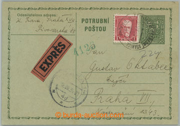 256376 - 1934 CPO2, dopisnice pro potrubní poštu Znak 90h zelená, 