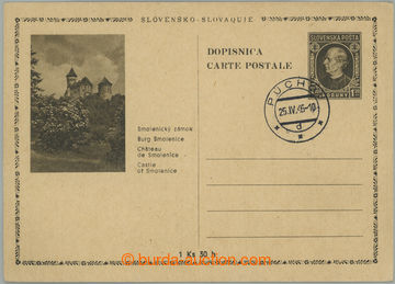 256415 - 1939 CDV4/18a, Hlinka 1,20Ks - Smolenický zámek - strom vl