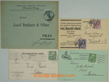 256427 - 1896-1915 CZECH LANDS / 4 identification entires with perfin