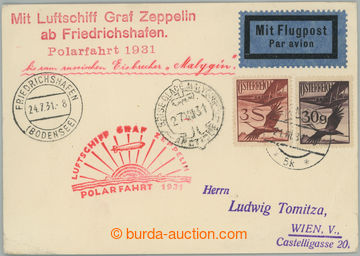 256436 - 1931 ZEPPELIN / POLARFAHRT 1931 / air-mail card to Vienna, w