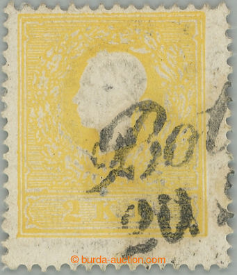 256456 - 1858 Mi.10Ib, FJ I. 2Kr dunkelgelb s částí DR BOLZEN; bez