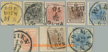 256464 - 1850 Mi.1-5, Coat of arms 1 Kr - 9 Kreuzer, complete set + m