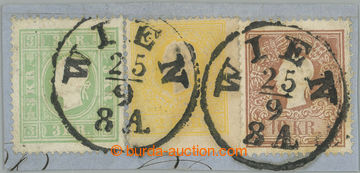 256469 - 1858 Mi.10+12+14, fine tricolour franking Franz Joseph I. 2 