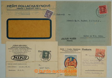 256479 - 1919-1935 sestava 4ks identifikačních celistvostí s perfi