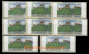 25648 - 2001 Veveří  8ks v hodnotách 2 - 33Kč, s hvězdičkami, 