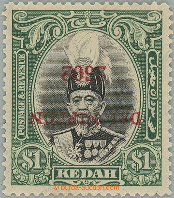 256548 - 1942 JAPONSKÁ OKUPACE / SG.J13a, Sultán Halimshah $1 s PŘ