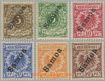 256558 - 1900 Mi.1-6, Krone / Adler 3Pfg-50Pfg with overprint SAMOA; 