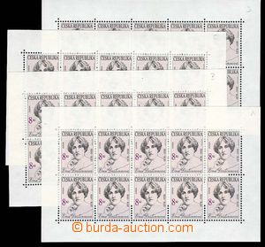 25658 - 1996 Pof.PL114, 4ks PL s tisk. deskami  A - D, kat. 500Kč