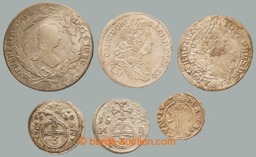 256667 - 1567-1765 SESTAVA / 6ks Ag mincí, mj. Josef I. (1705-1711),