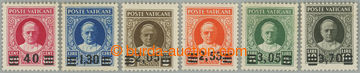 256780 - 1934 Mi.39-44, Pius XI., přetiskové 40c - 3,70L; bezvadné