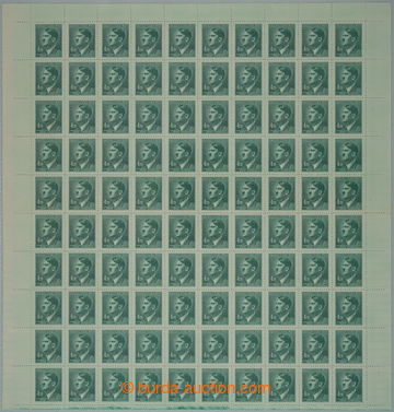 256849 - 1945 COUNTER SHEET / Pof.122, A. Hitler. 4,20 Koruna, comple