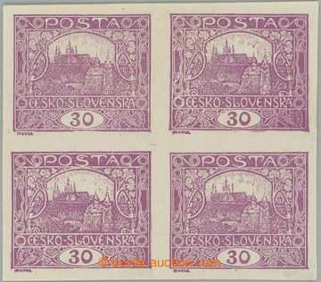 256899 -  Pof.13N, 30h violet, 4-BLOK; L the bottom stmp mint never h