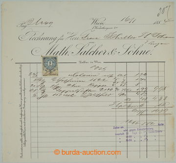 256931 - 1884 invoice from 1884 company Math. Salcher & sons Wien wit