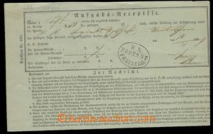 25699 - 1864 Recepis s ovál. razítkem K.K. POSTAMT FREIBERG, pěkn