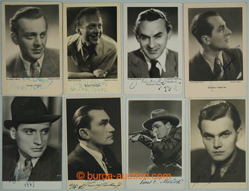 257040 -  HERCI / sestava 8 portrétních fotopohlednic s popisy výz