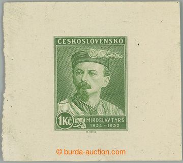 257077 - 1932 HEINZ B. / nepřijatý návrh na zn. Tyrš 1Kč, zkusm