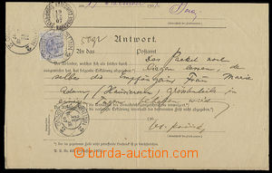 25711 - 1907 zpětné hlášení se zn. 25h, DR Velké Karlovice + B