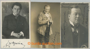 257173 -  OPERA / sestava 3 portrétních fotopohlednic s podpisy 3 v
