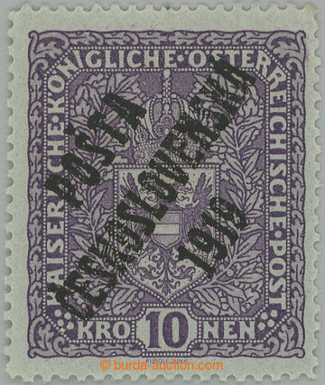 257269 -  Pof.51I, Coat of arms 10K light violet, overprint type II.;