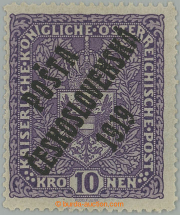 257287 -  Pof.51I, Coat of arms 10K light violet, overprint type II.;